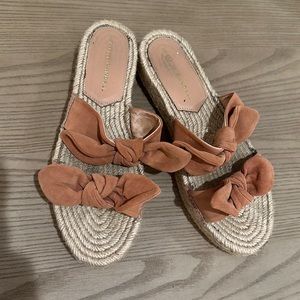 Loffler Randall double bow espadrille sandal